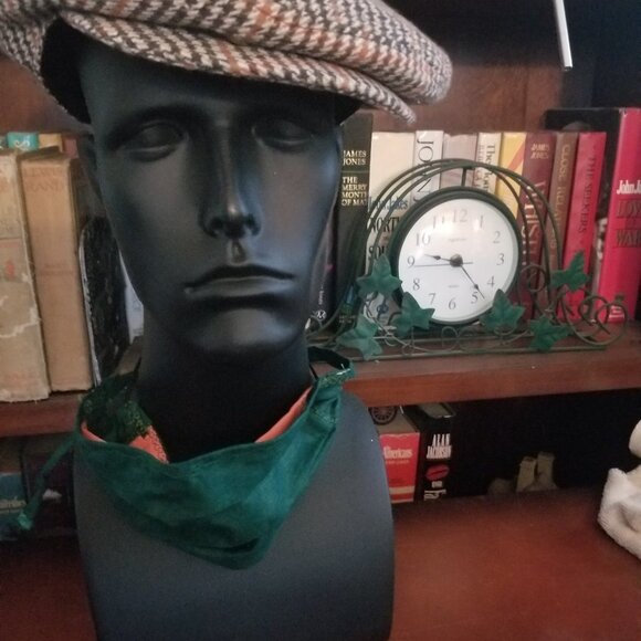 Cloth Face Mask - Silver/Copper Filters-Forest Grn - Picture 3 of 7